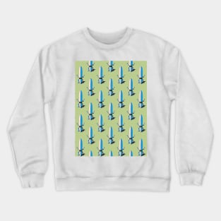 Surfboard Shaka Sign Pattern Crewneck Sweatshirt